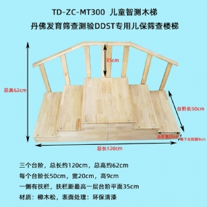 丹佛發育篩查測驗DDST專用兒保篩查圍欄床樓梯實木環保測查小床三級木扶梯桌椅